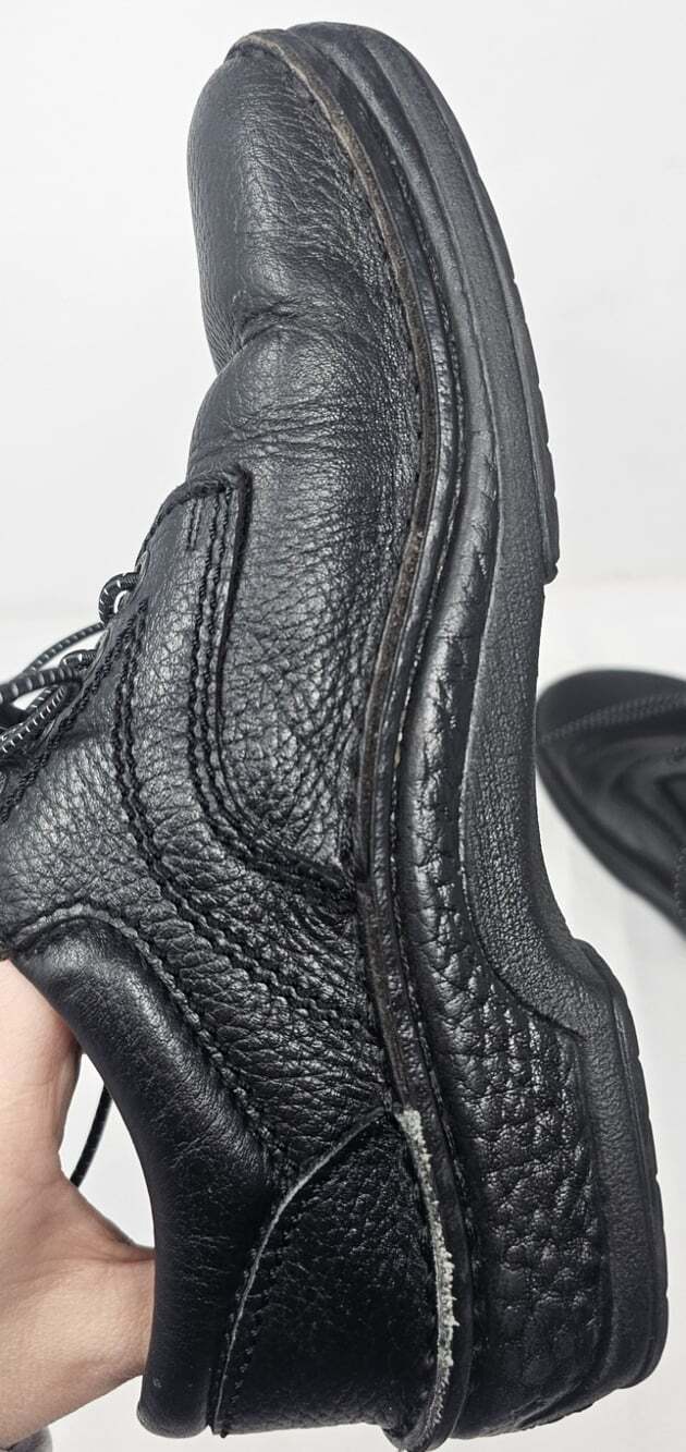 Birkenstock Women’s Memphis Black Pebbled Leather Oxford Locking Laces Size 36/5 - Picture 5 of 10